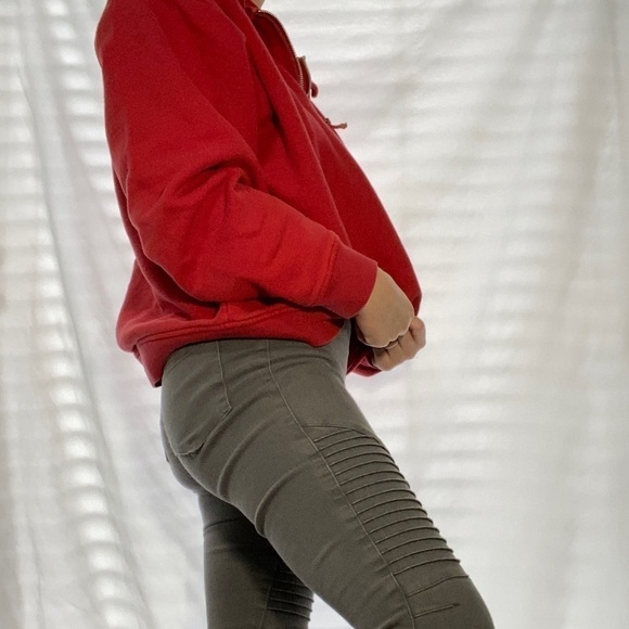 GAP Vintage 1980s Women’s Red Halfway Zip Collared Pullover in Size Large - Picture 9 of 16